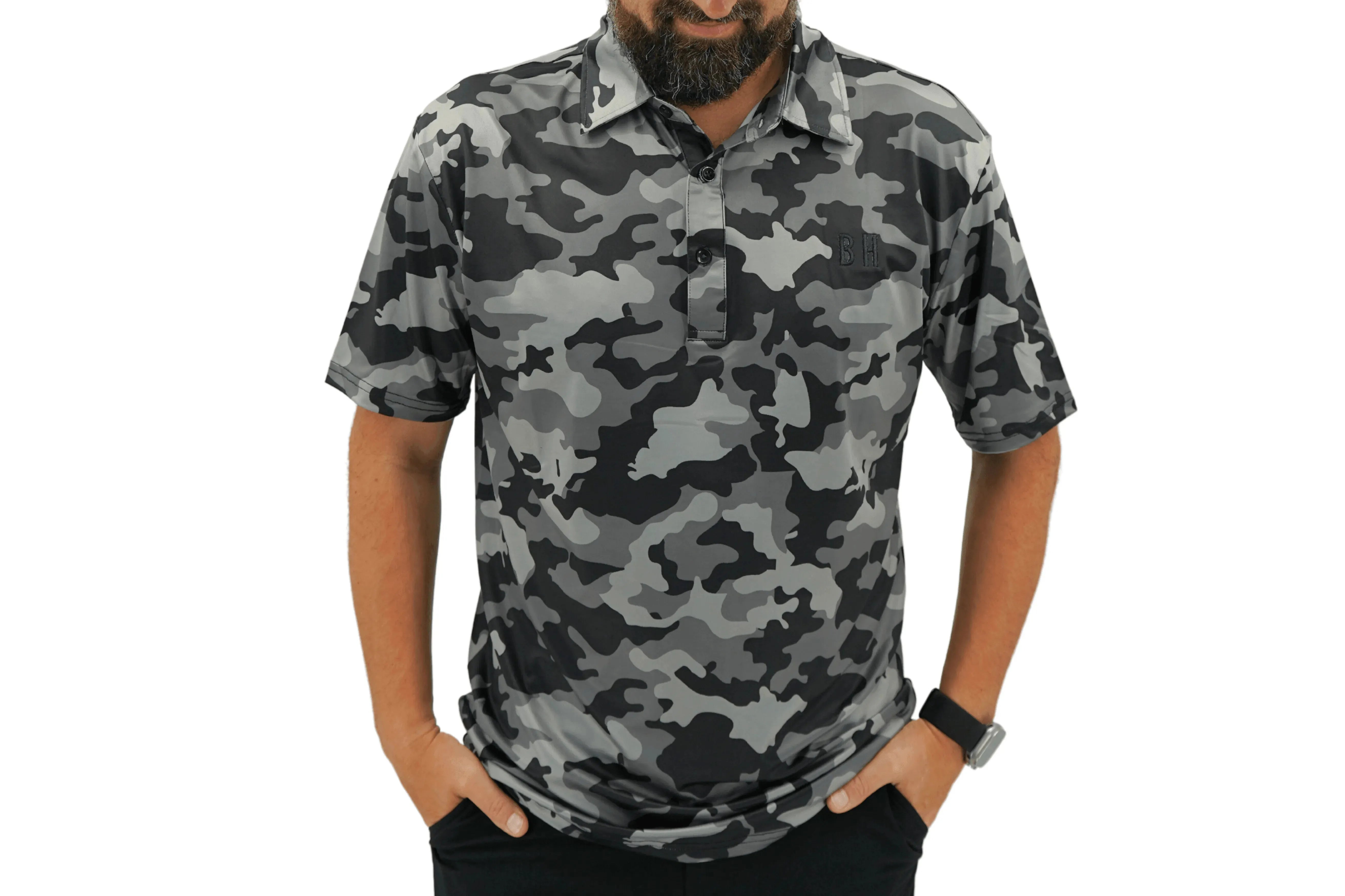 Camouflage golf shirt discount