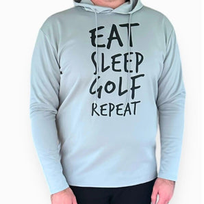 Eat Sleep Golf Repeat Loose Fit Lightweight Hoodie - Bite Hard x Eynstyn Athletics